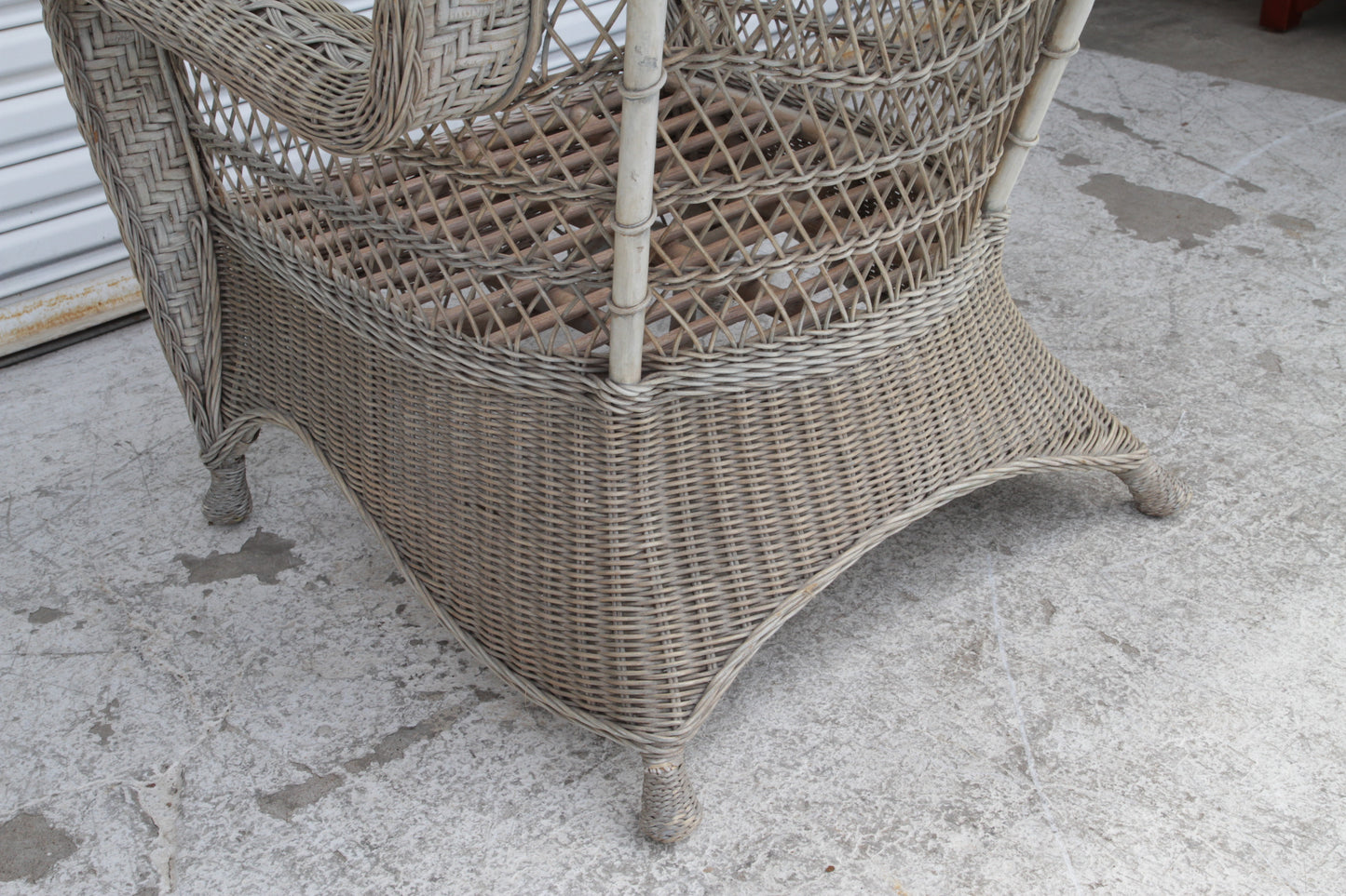 Early 20th Century Vintage Wicker Chair Set of 3