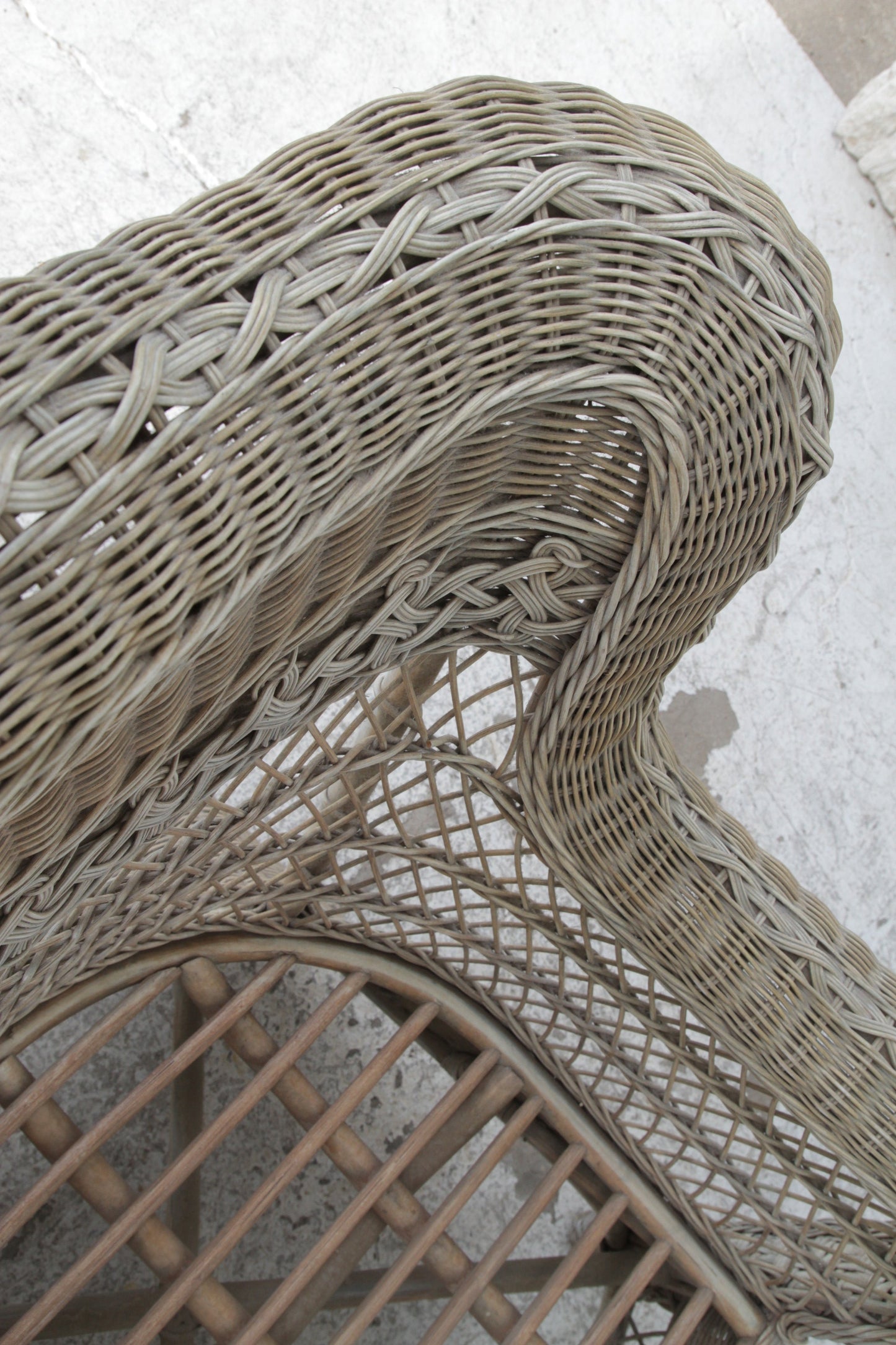 Early 20th Century Vintage Wicker Chair Set of 3