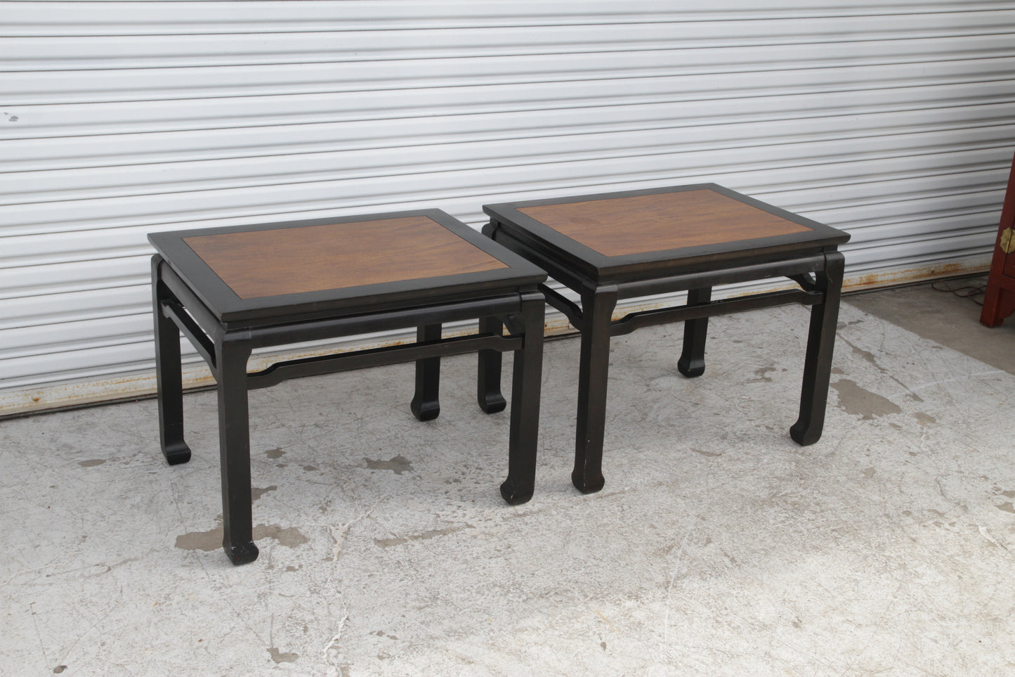 Pair of Rosewood Ming Style End Tables