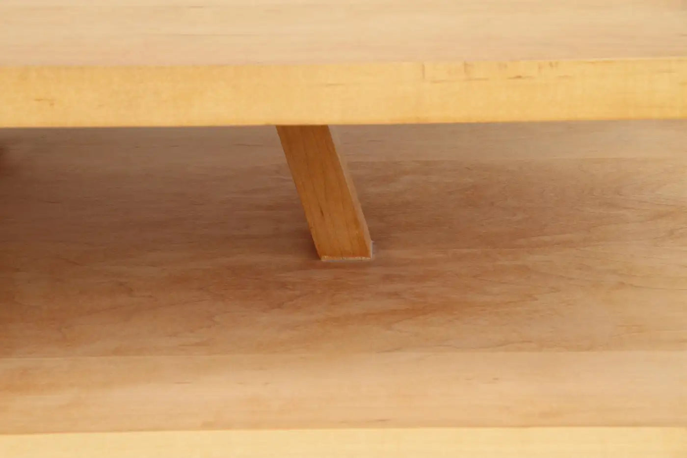 Rectangular maple side table designer piece