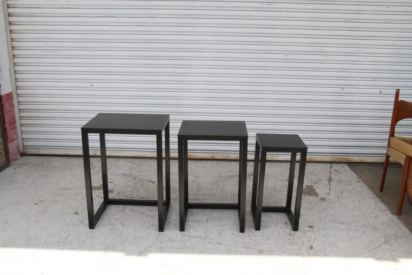 Art Deco black nesting tables Josef Hoffmann