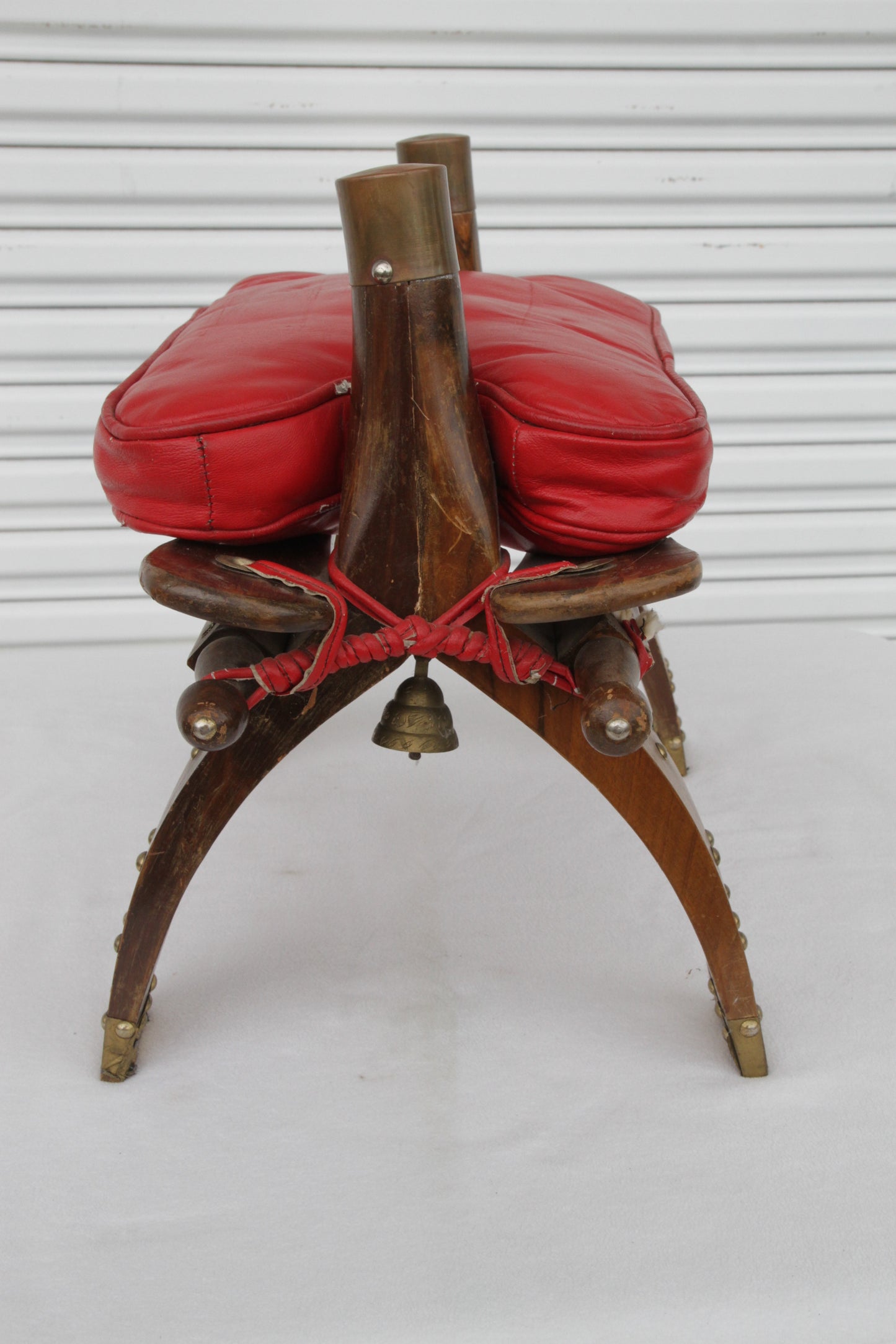 Moroccan Leather Camel Saddle Stool