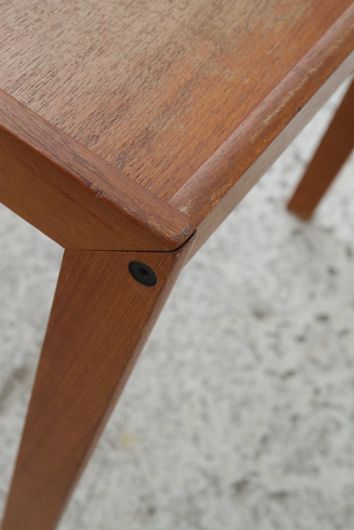 Danish Modern Magazine Table with Canvas Sling
