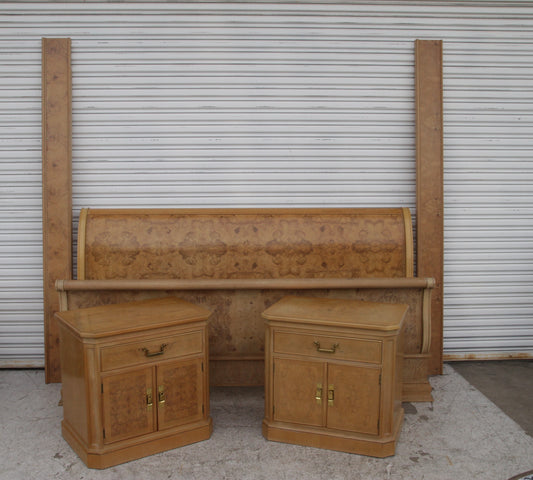 Drexel Heritage Corinthian Elm Bedframe King Sleigh