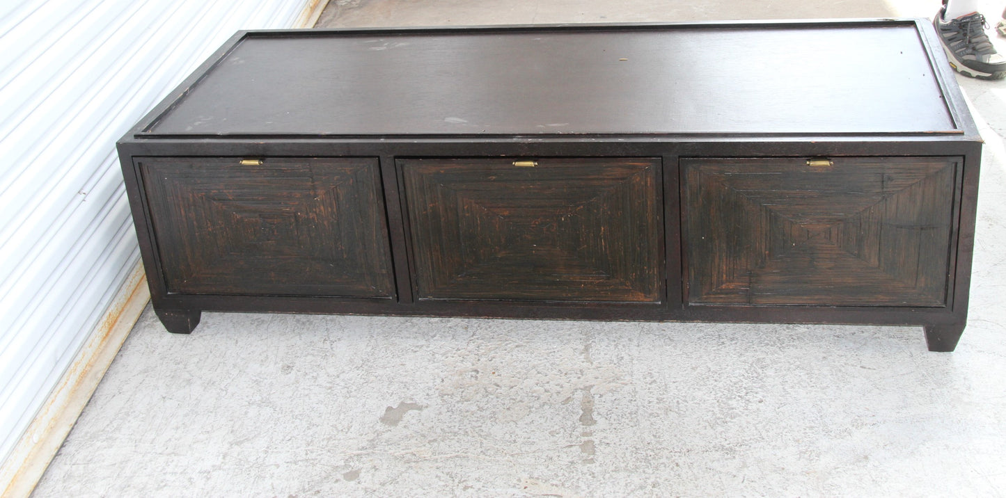 McGuire Style Crushed Bamboo Media Armoire