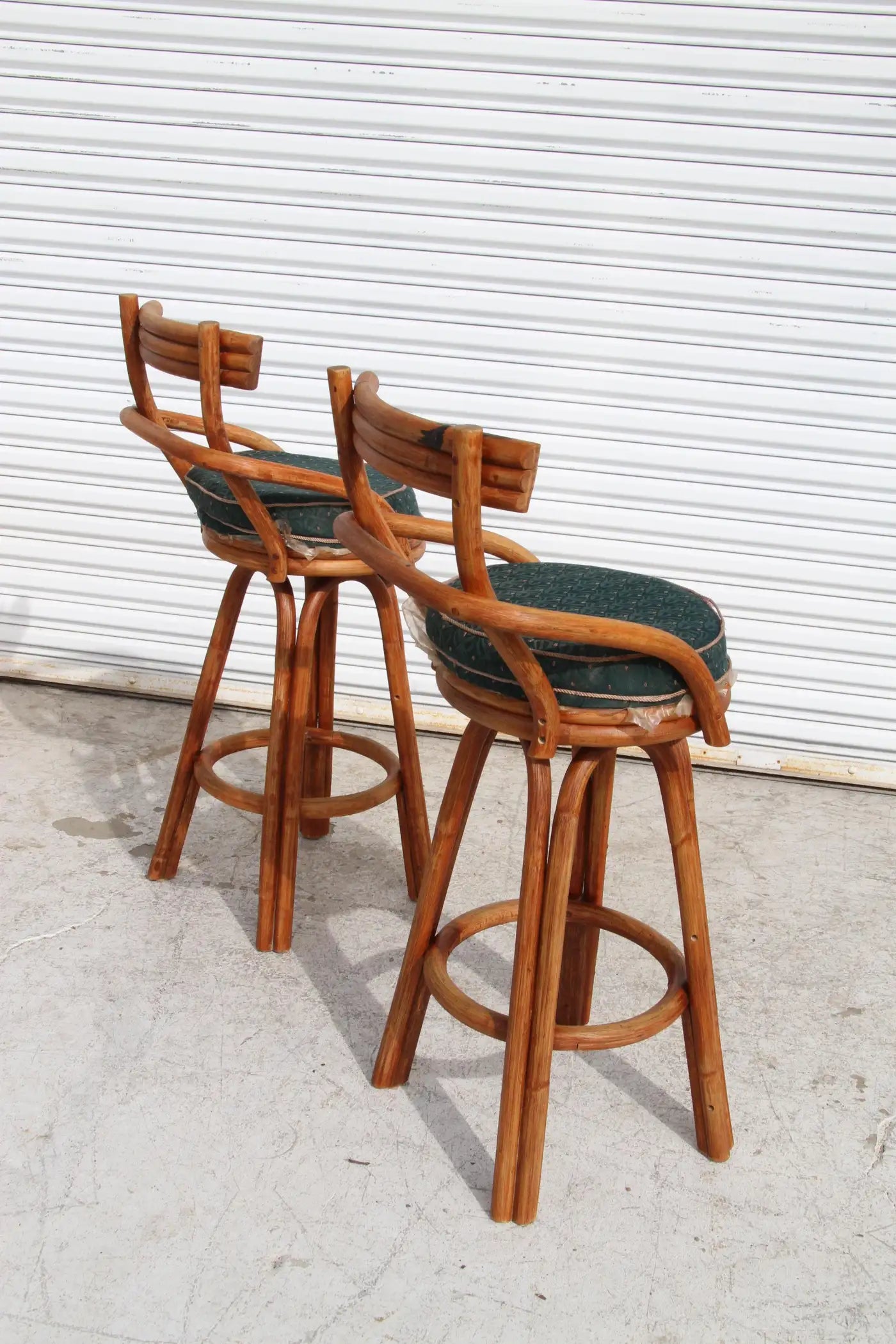 Collectible modernist tall swivel bar stools