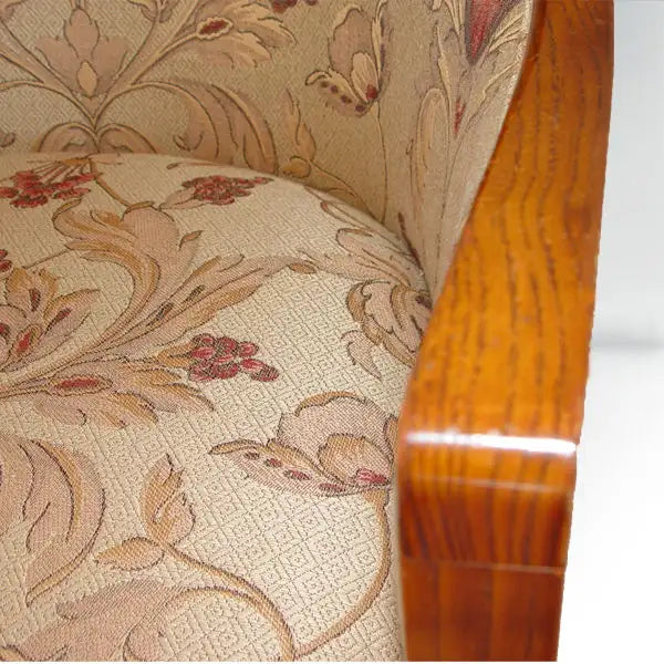 Designer barrel-back office chair Ward Bennett luxury.​