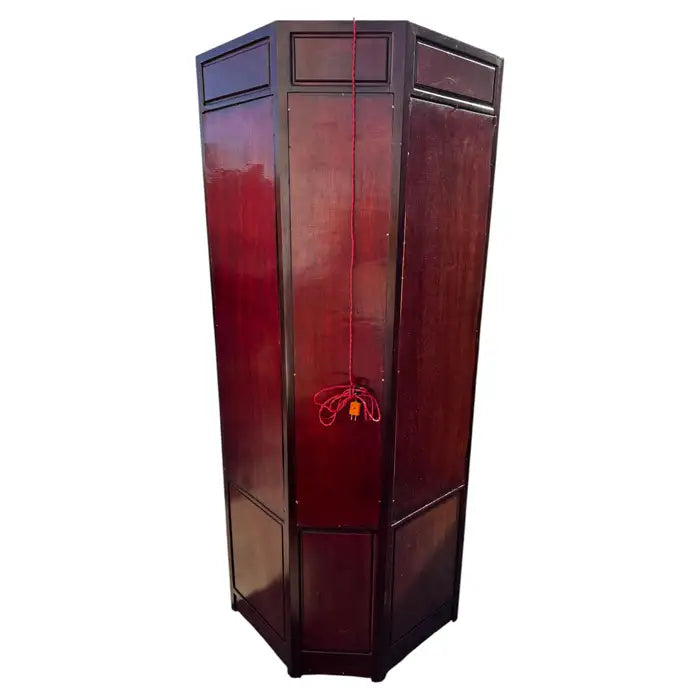 Hexagonal Chinese wood curio cabinet