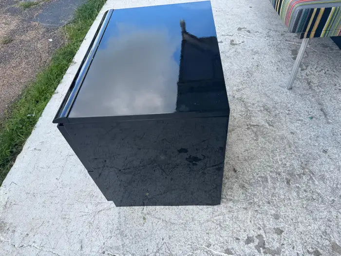 Modern black bedroom storage cabinet