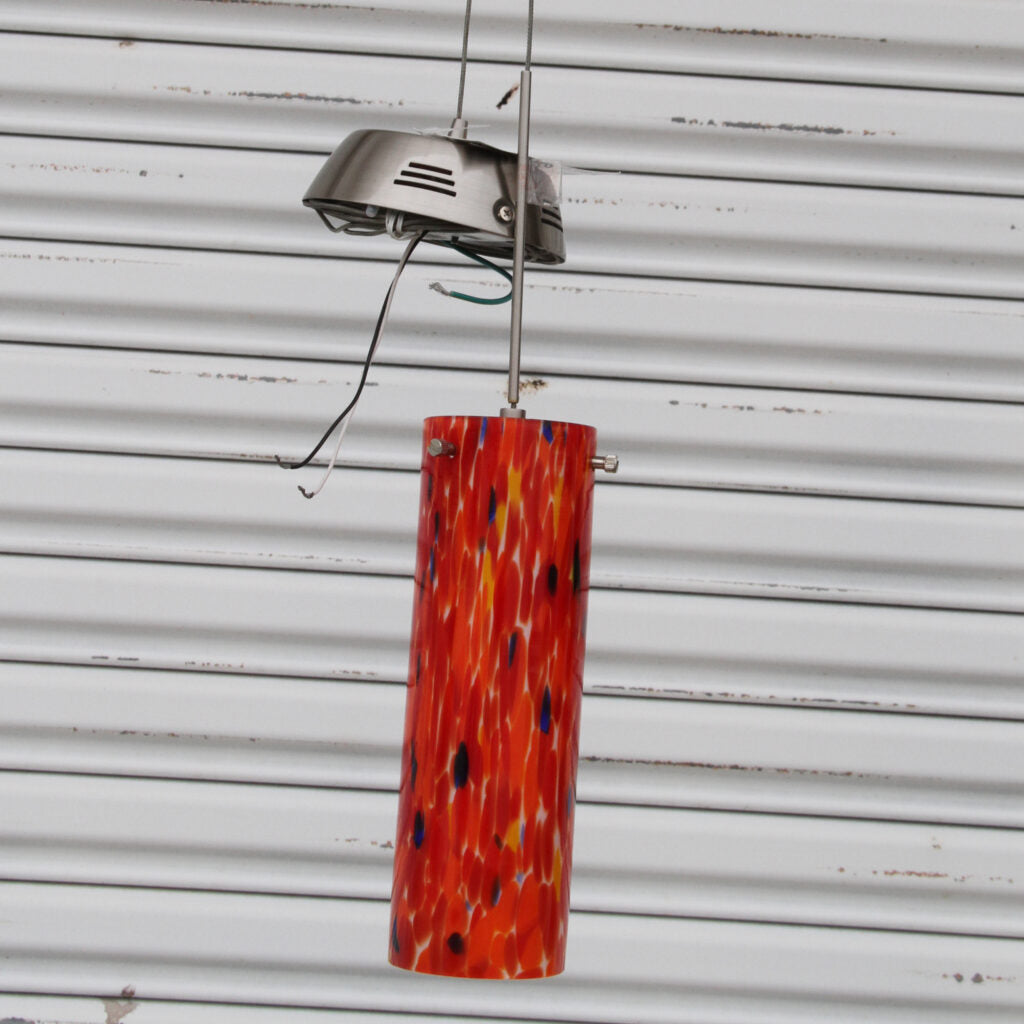 Vintage-style Italian red Murano pendant lighting design
