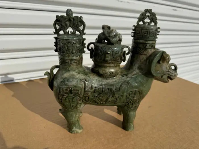 Jade animal sculpture showcasing skilled craftsmanship