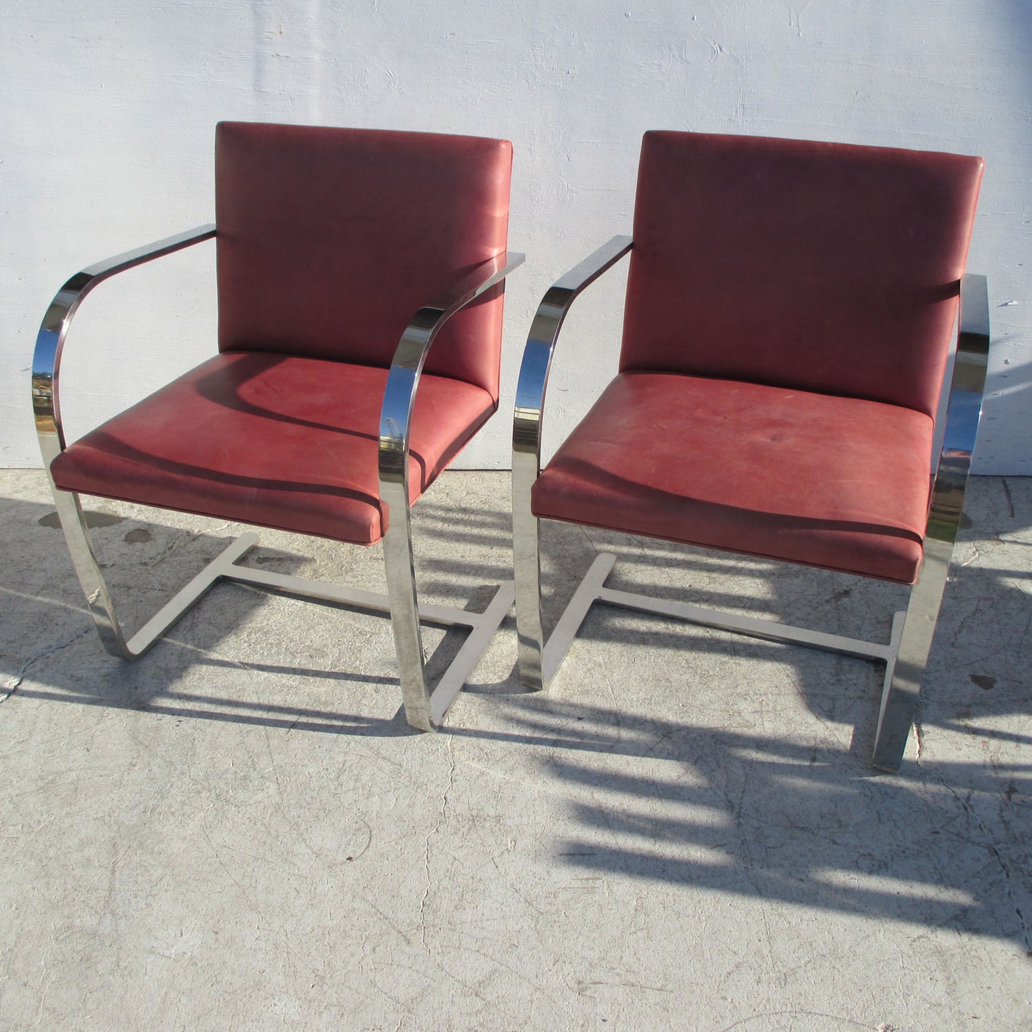Knoll Mies Van Der Rohe Brno flat bar chairs stainless