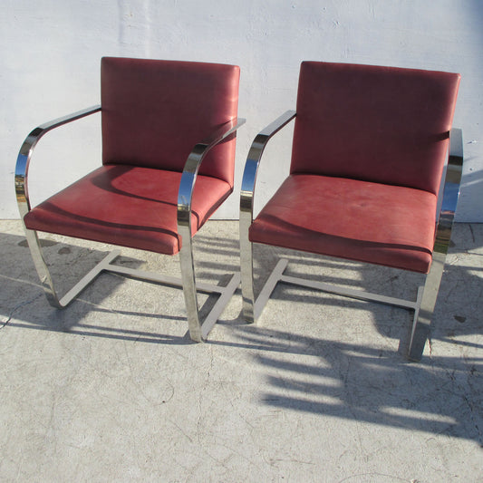 Knoll Mies Van Der Rohe Brno flat bar chairs stainless