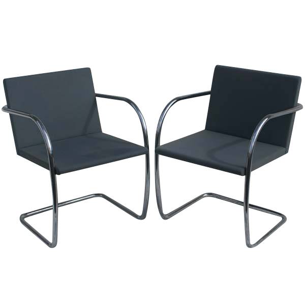 Knoll Mies Van Der Rohe Brno thin pad side chair