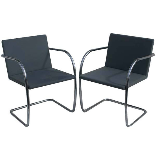 Knoll Mies Van Der Rohe Brno thin pad side chair