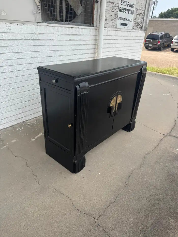 Art Deco dry bar cabinet with storage