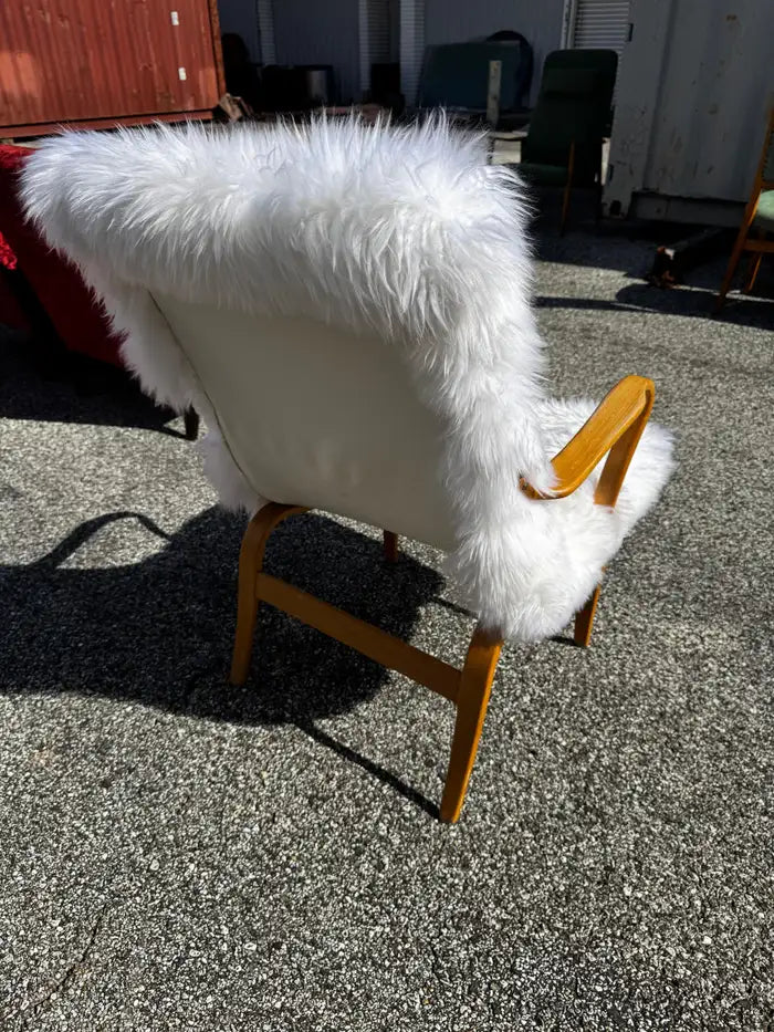 Vintage Swedish modern sling lounge chair