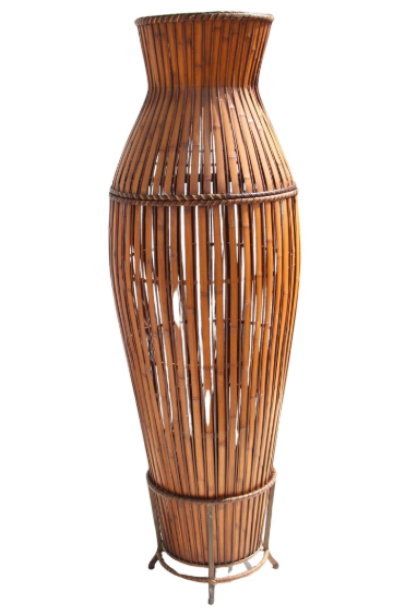 Large pineapple shaped basket on stand