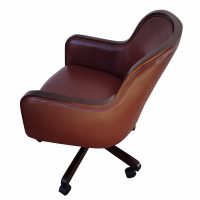 Vintage red leather office chair comfortable executive seating​