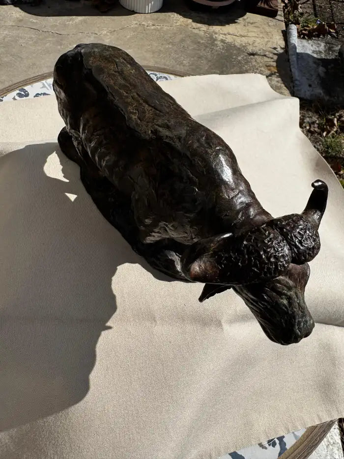 Bronze bull statue dated 1998