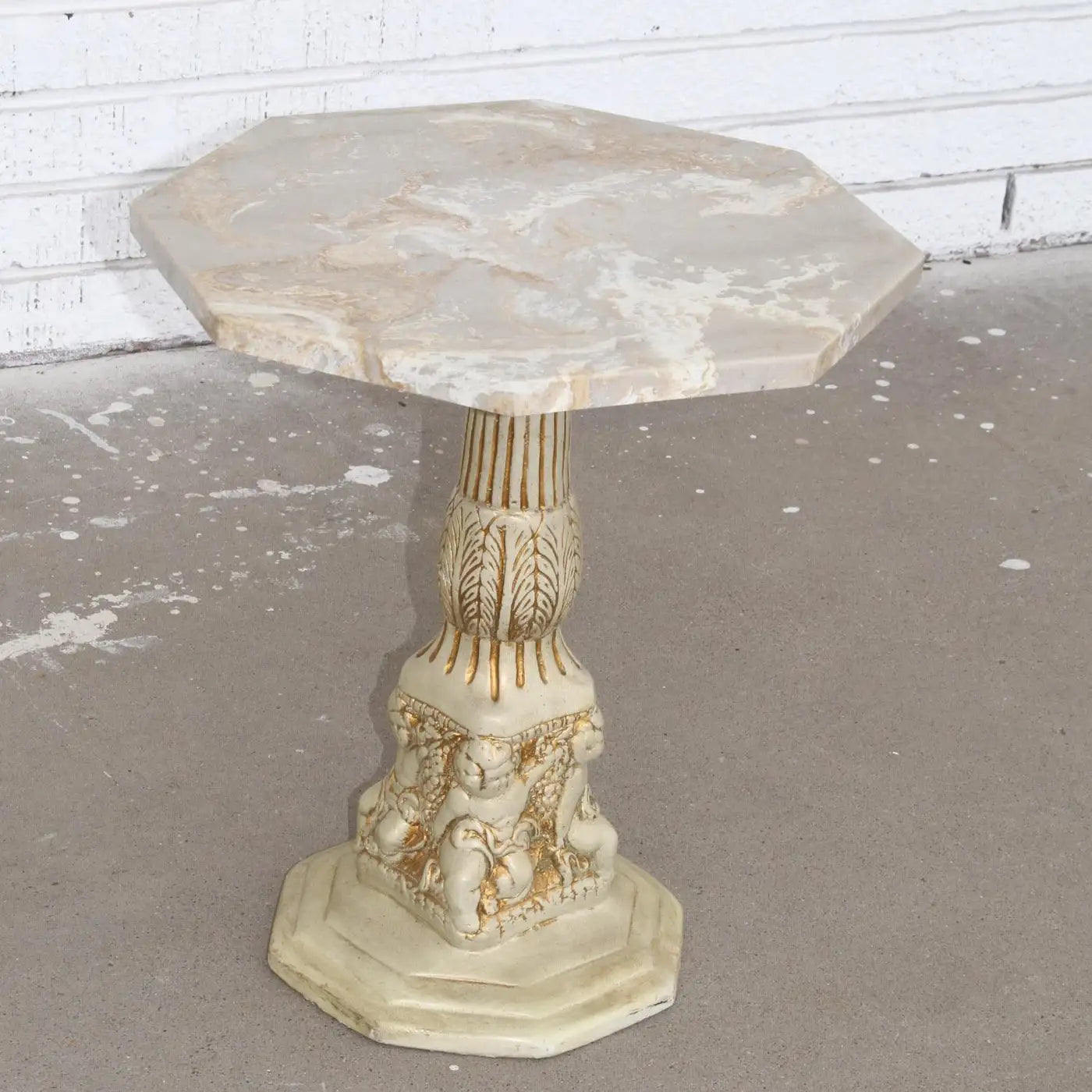 Metro Retro Furniture ornate carved base side table