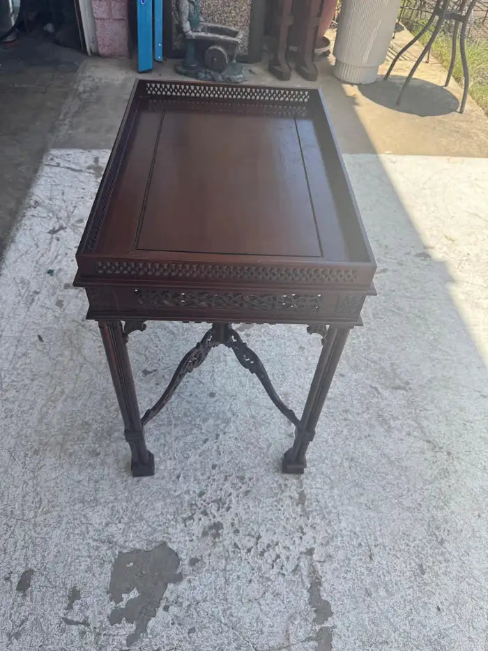Mahogany Chippendale accent table for traditional interiors