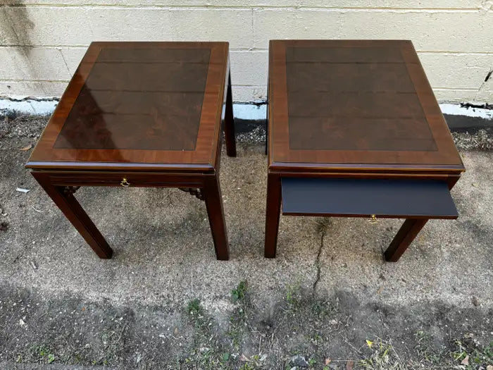 Writing top end tables mahogany