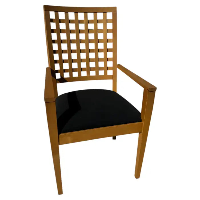 maple lattice back armchair solid wood dining chair