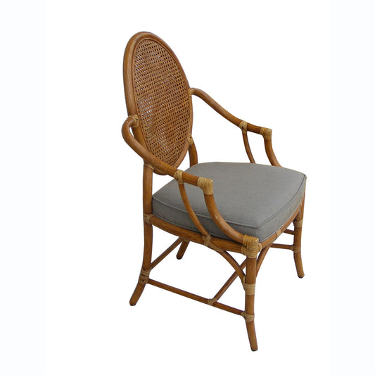 McGuire rattan cane Louis XVI style dining chair Metro Retro