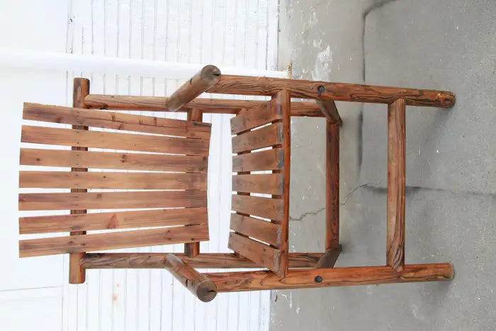 Pair Of Large Wood Deck Adirondacks style Garden Arm Chairs