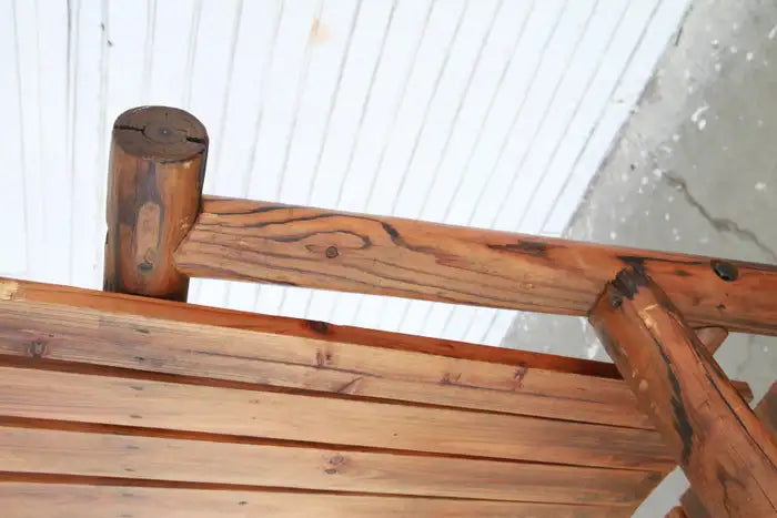Pair Of Large Wood Deck Adirondacks style Garden Arm Chairs