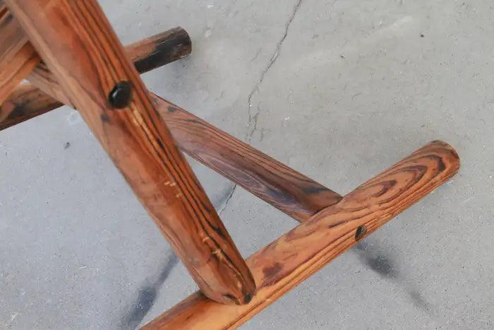 Pair Of Large Wood Deck Adirondacks style Garden Arm Chairs
