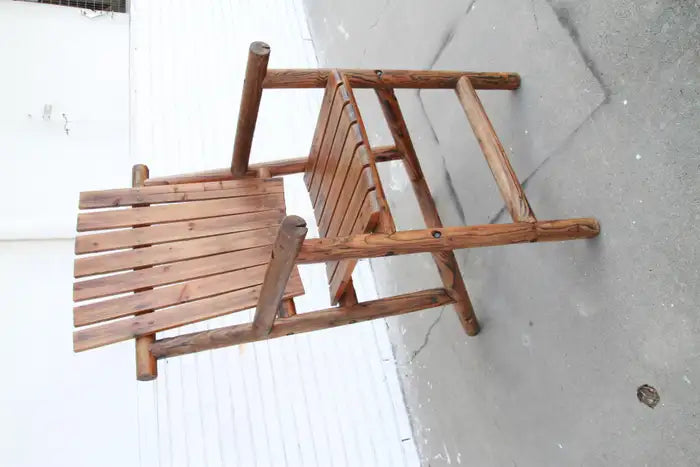 Pair Of Large Wood Deck Adirondacks style Garden Arm Chairs