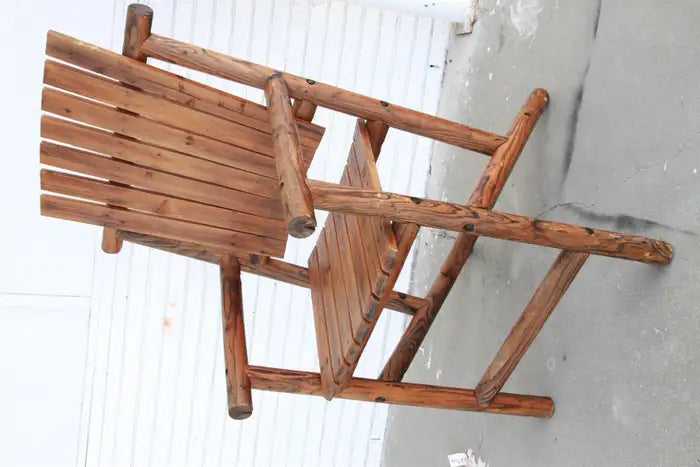 Pair Of Large Wood Deck Adirondacks style Garden Arm Chairs