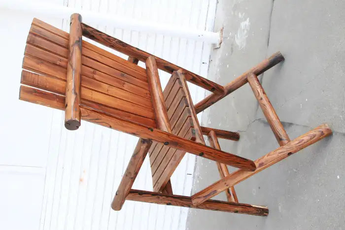 Pair Of Large Wood Deck Adirondacks style Garden Arm Chairs