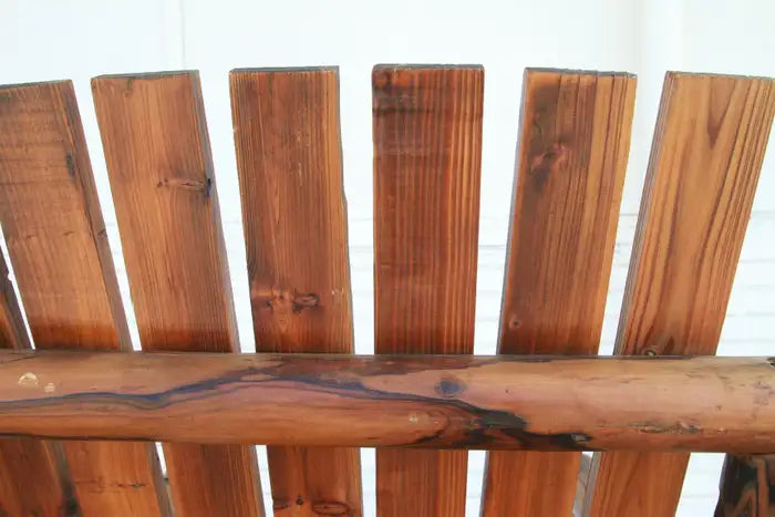 Pair Of Large Wood Deck Adirondacks style Garden Arm Chairs