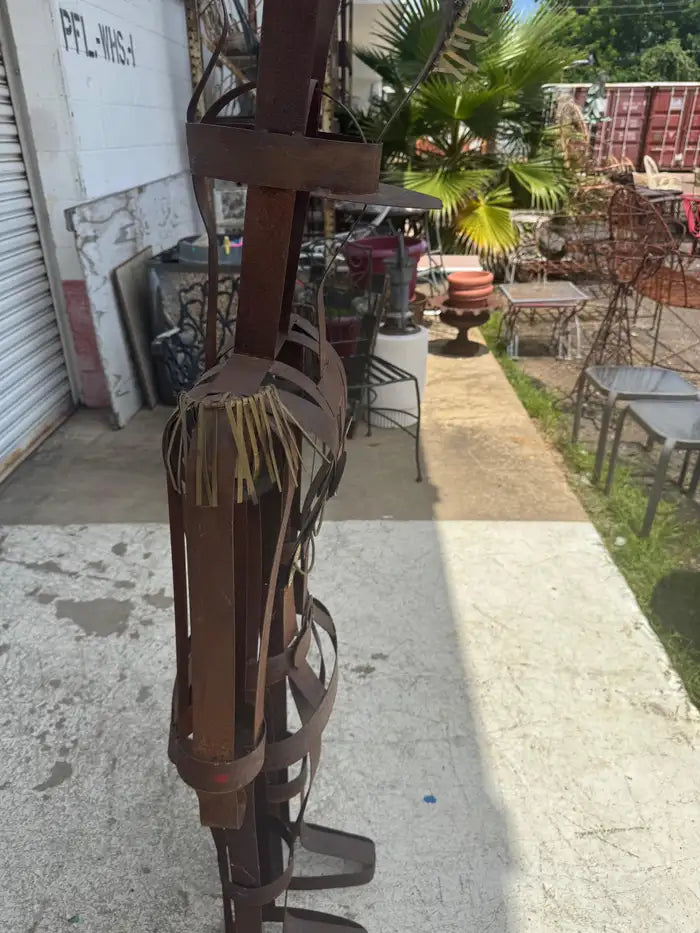 Decorative metal soldier sculpture for display