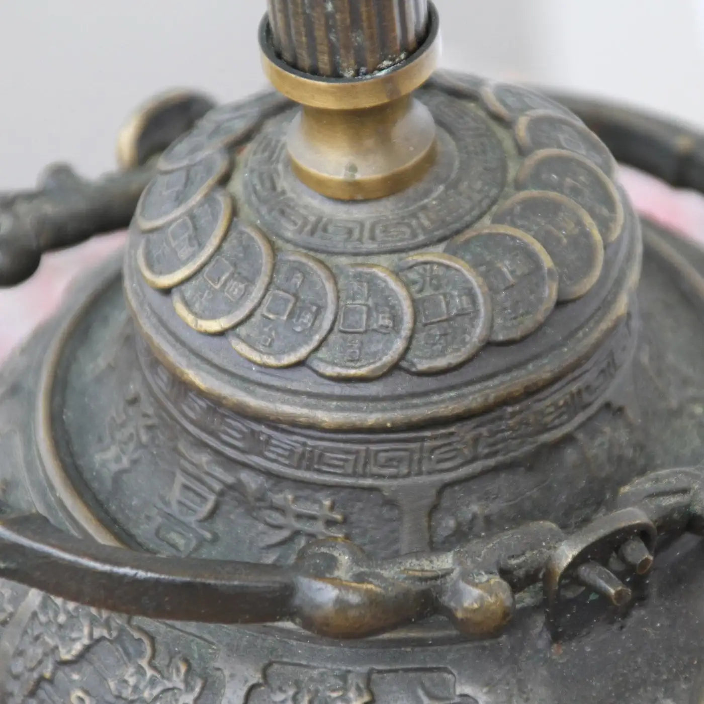 Retro Quoizel lighting brass table lamp