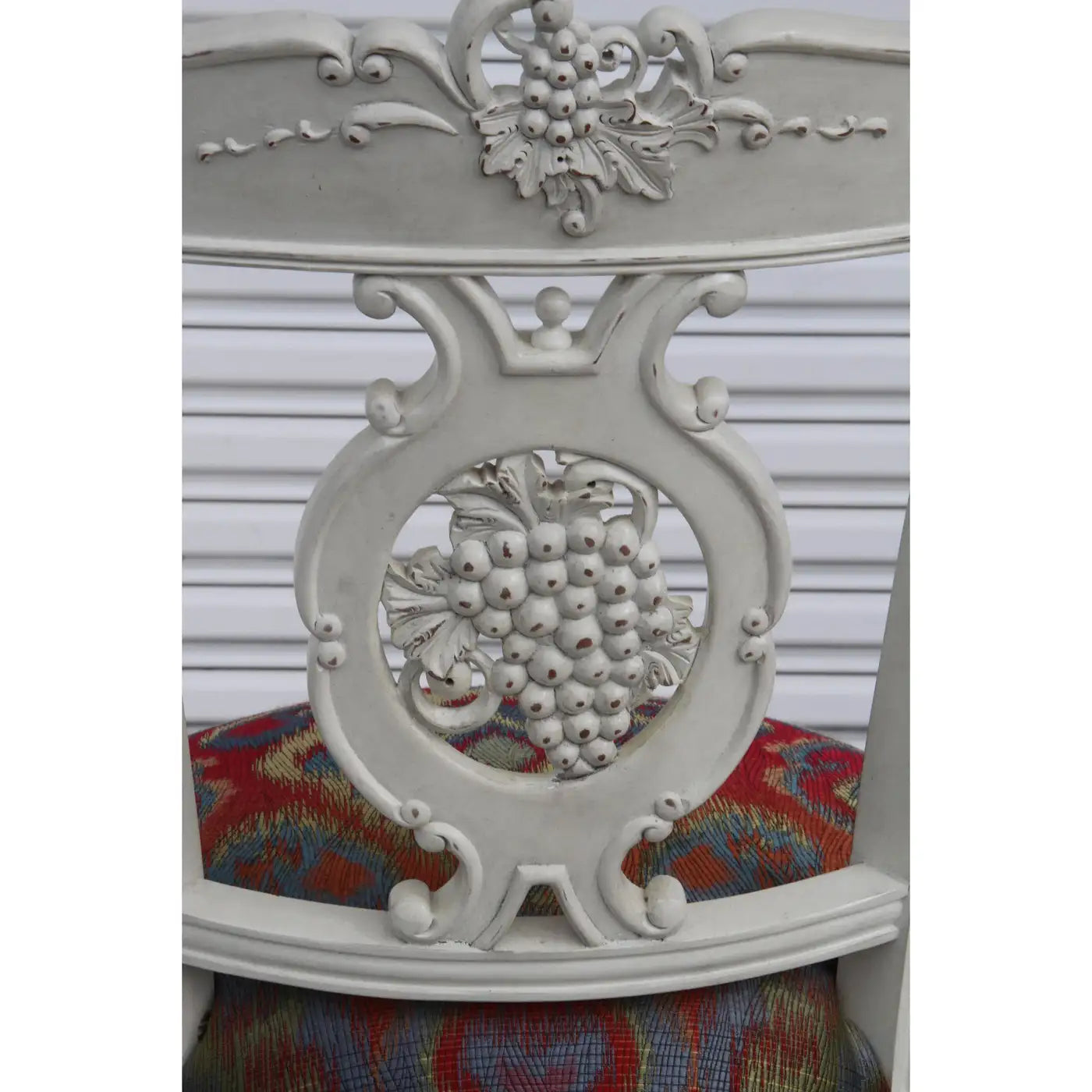 Classic Provincial style carved bar stool trio