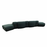 Modern modular sectional sofa large living room seating green