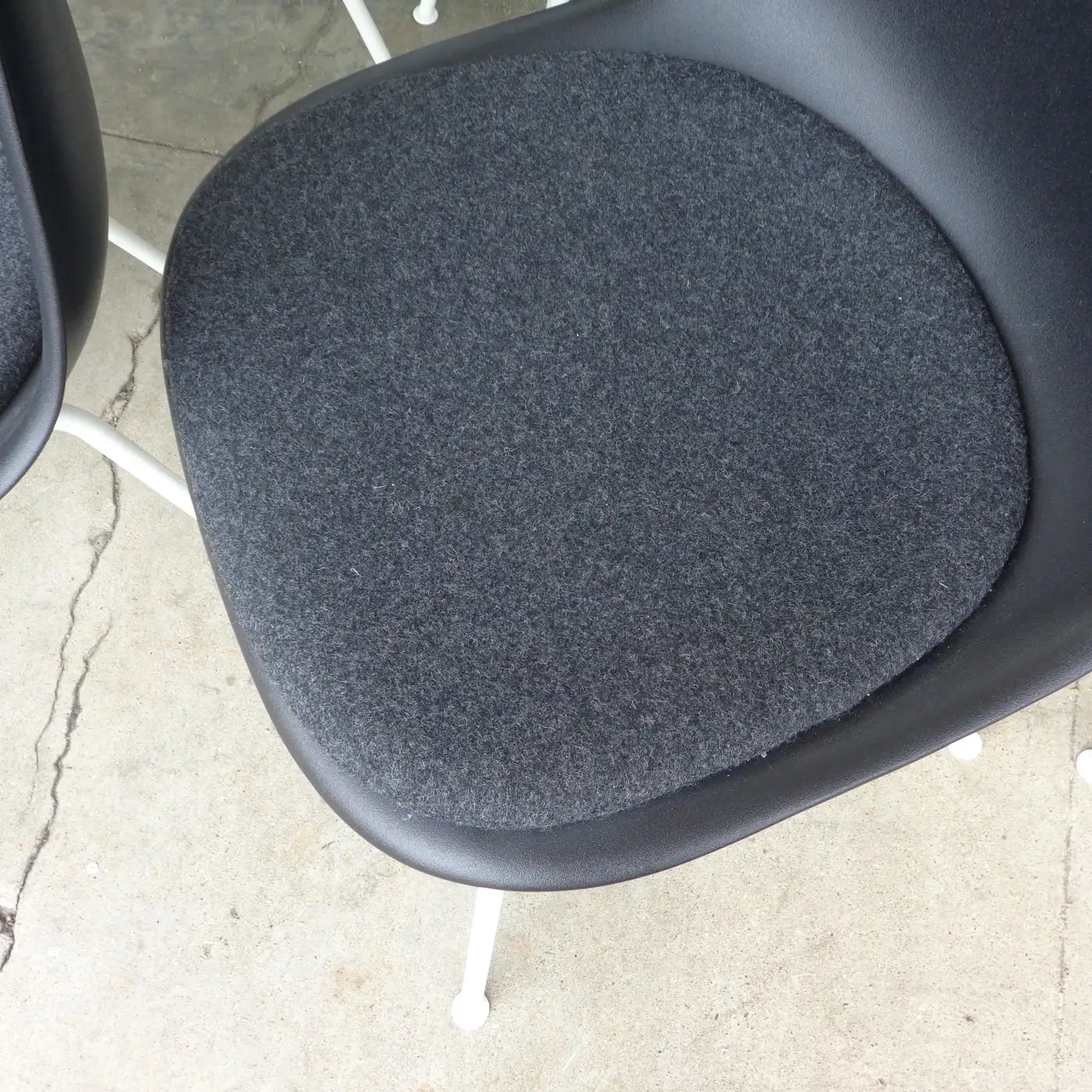 Group seating Eames molded chairs