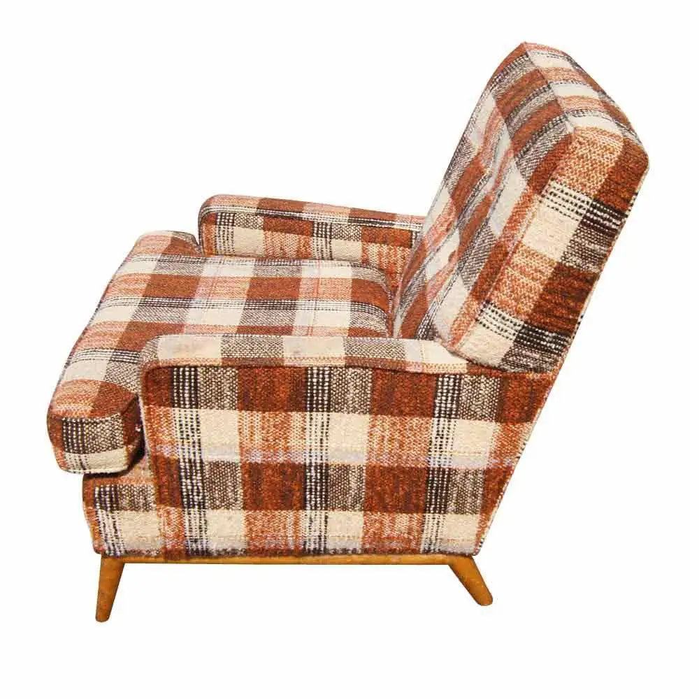 Designer Widdicomb retro armchair with wood frame