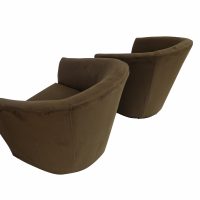 Metro Retro Furniture swivel barrel lounge chairs