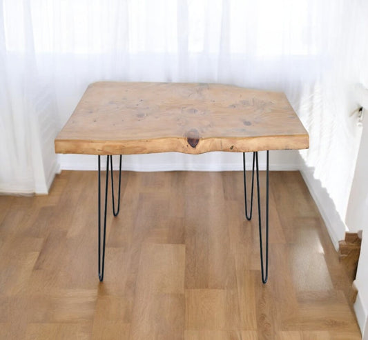 mid century live edge coffee table