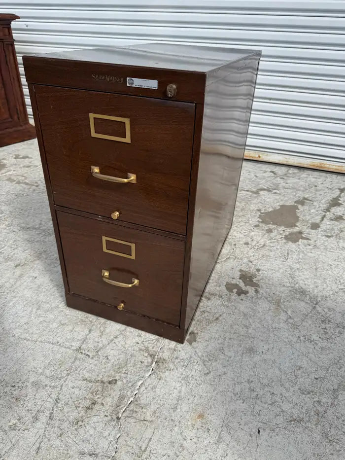 vintage office storage cabinet faux wood grain drawers