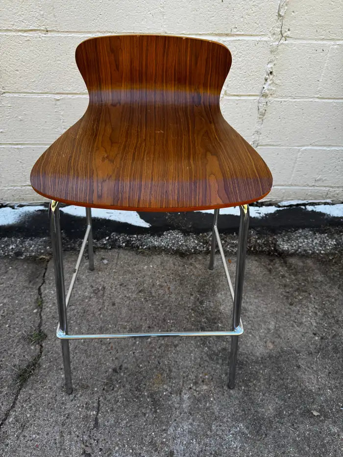Modern wood frame barstool