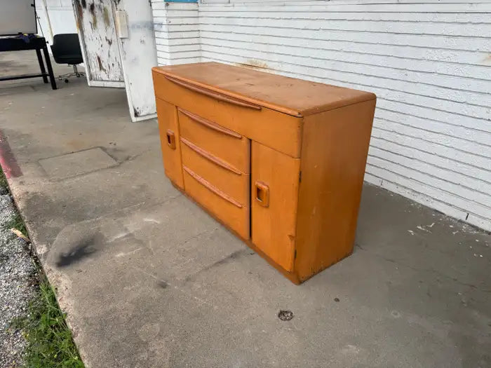 Vintage maple sideboard with storage drawers