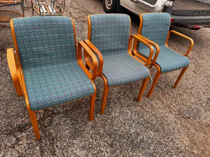 Mid century modern bentwood armchair Knoll design