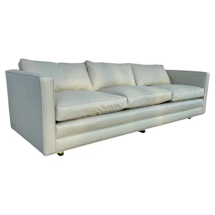 Mid century modern tuxedo sofa in ultra fabric