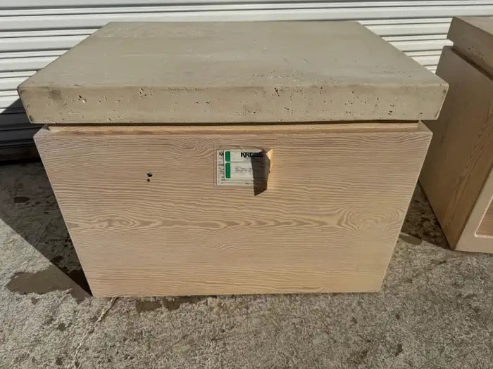Travertine nightstands bedroom furniture